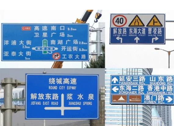 交通标志牌依据不一样位置的系统分布